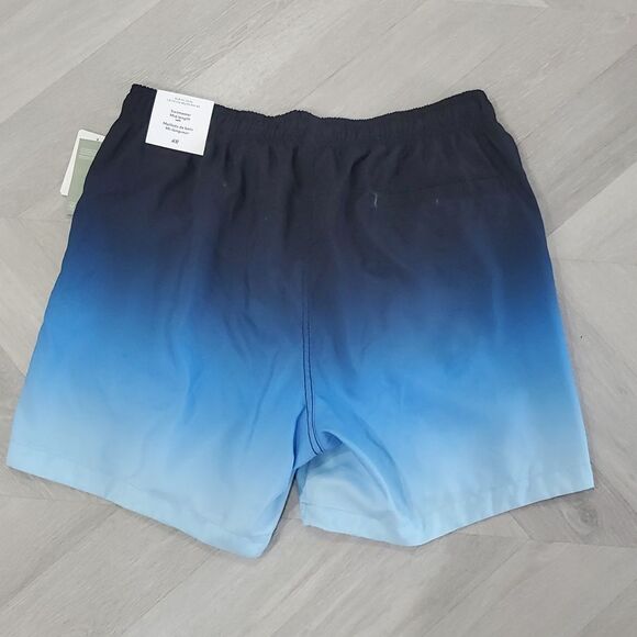 H&M Men’s Blue OMBRE Mid Length Swim Trunks- Xl, NWT - Picture 6 of 7